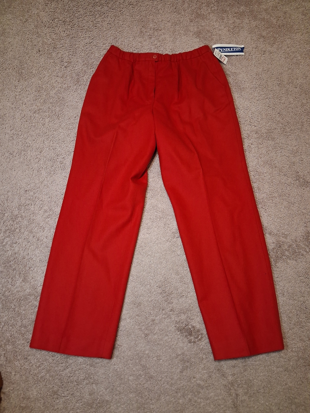 Vintage 90s Pendleton Red Wool Tapered Dress Trousers